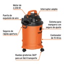 Aspiradora de sólidos y líquidos de 4 gal, plástica, Truper ASP-04