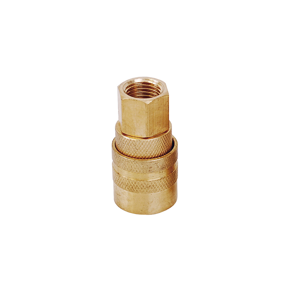 Cople de bronce de conexión rápida 1/4" NPT, hembra