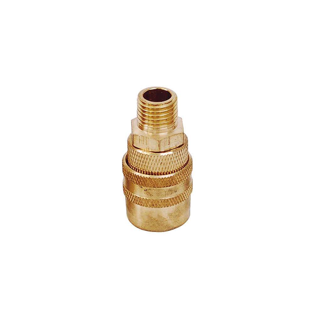 Cople de bronce de conexión rápida 1/4" NPT, macho