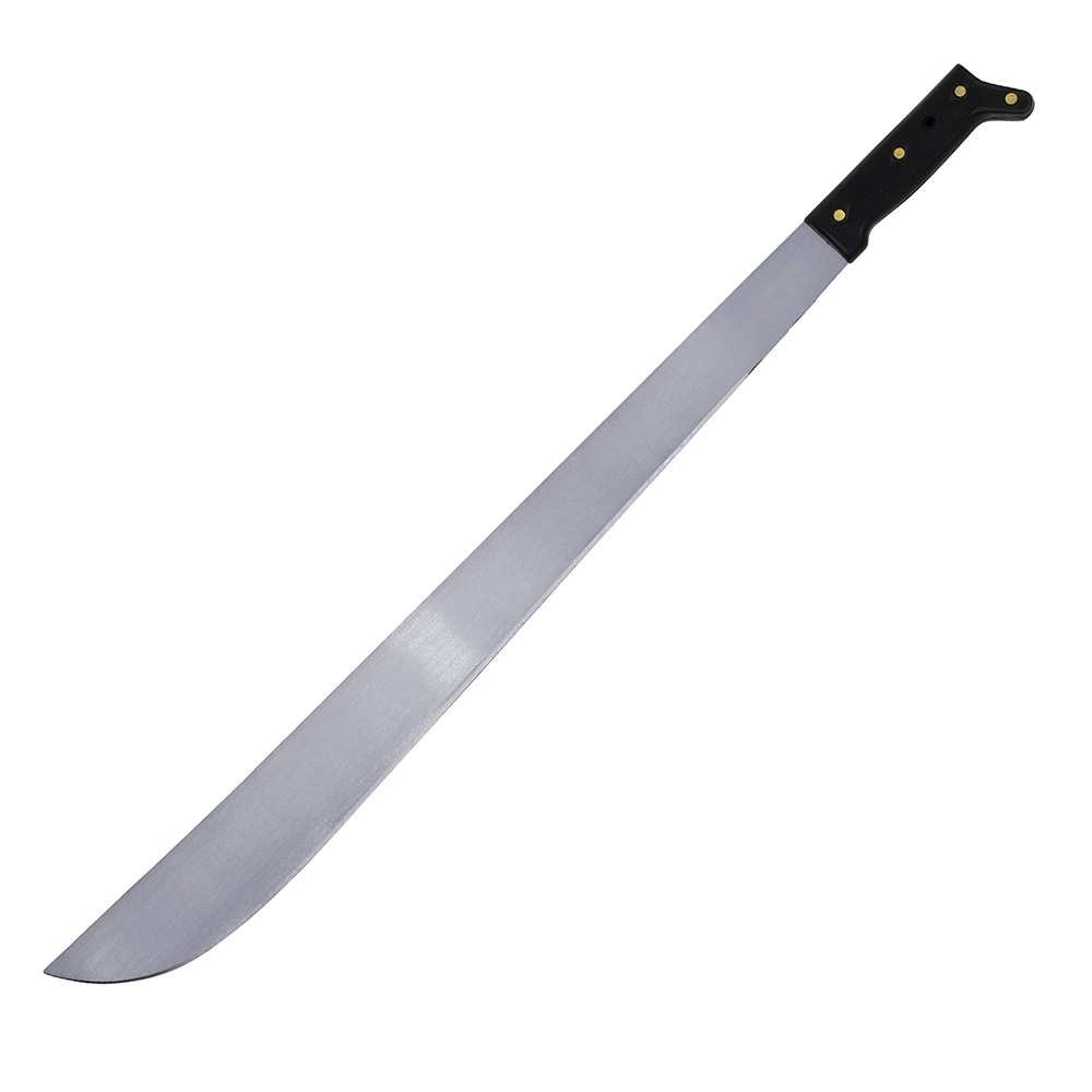 Machete troquelado con mango negro recto 16"