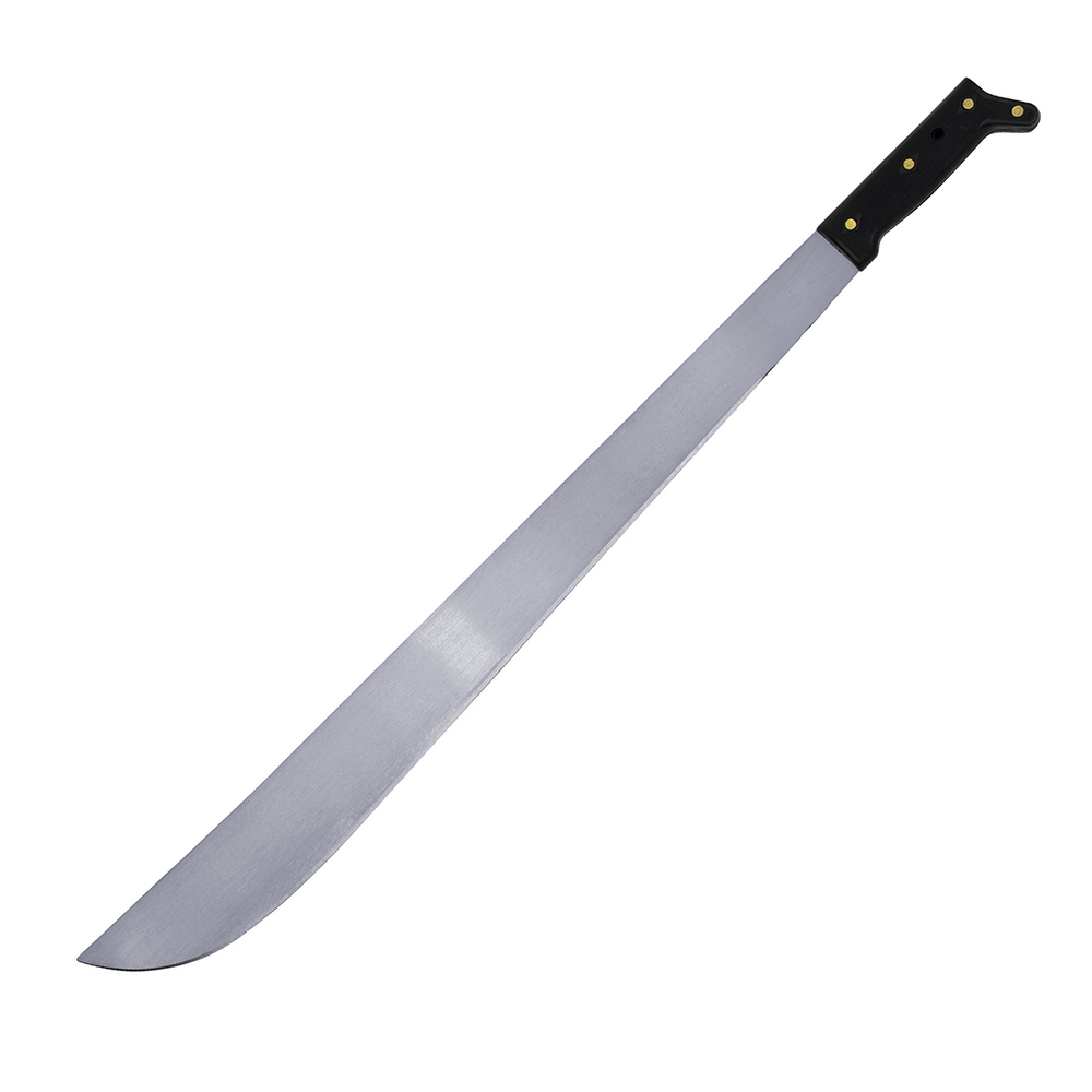 Machete troquelado con mango negro recto 18"