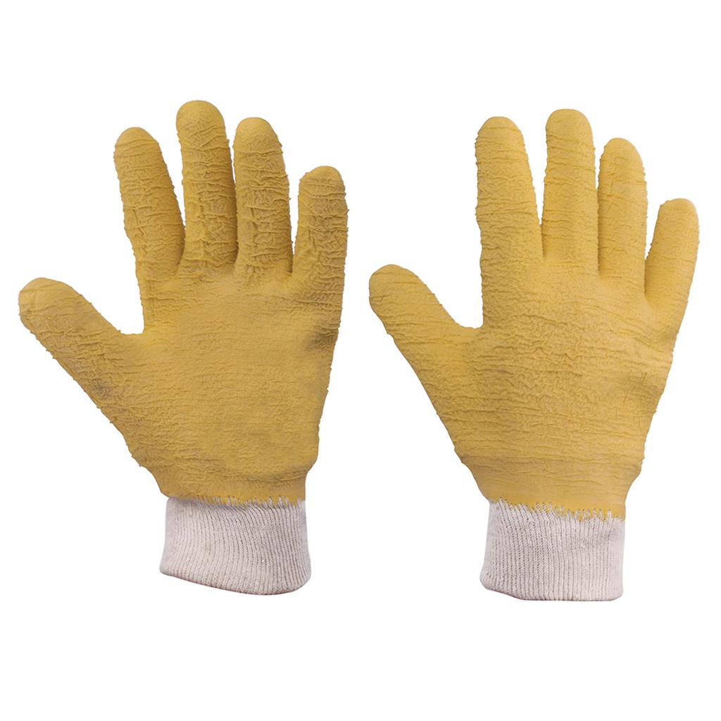 Guantes de algodón con recubrimiento de látex talla G