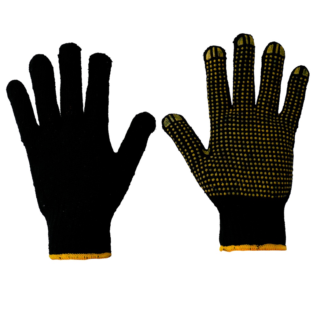 Guantes de algodón con puntos de PVC talla G