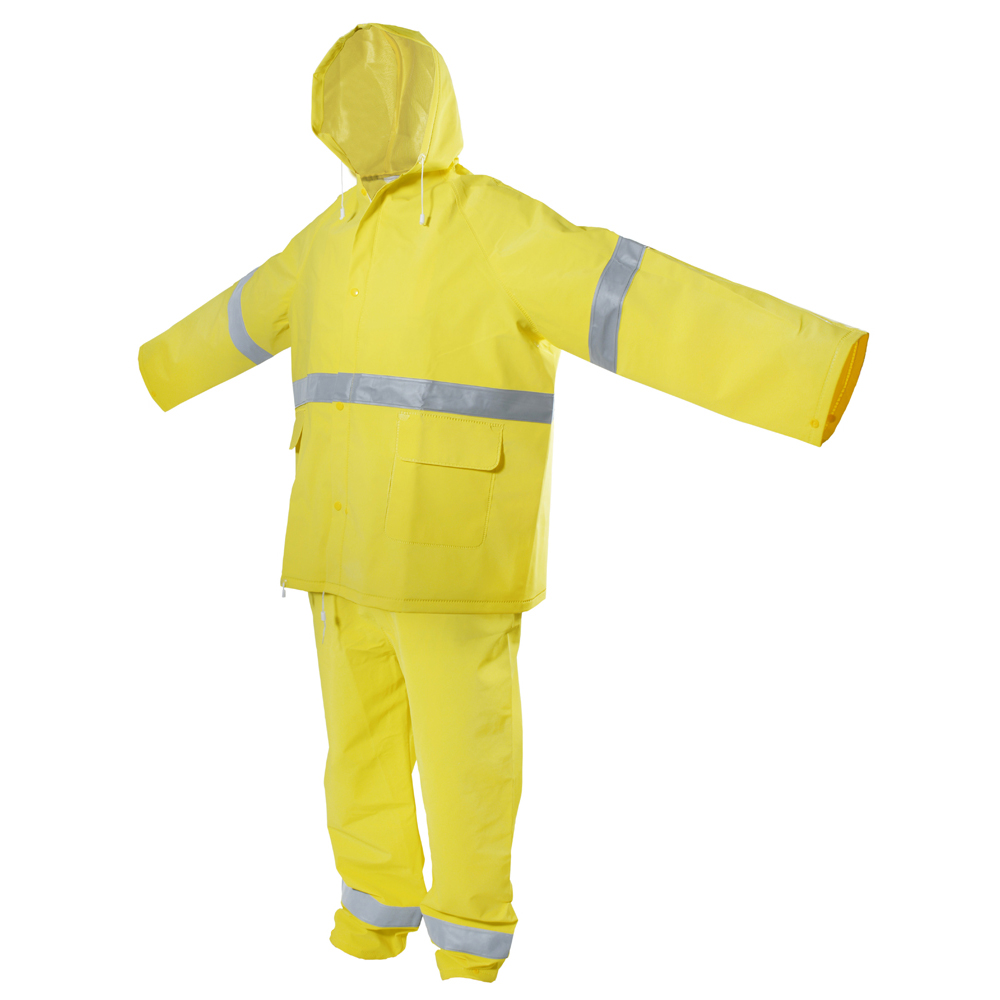 Impermeable con cintas reflejantes CH, 2 piezas