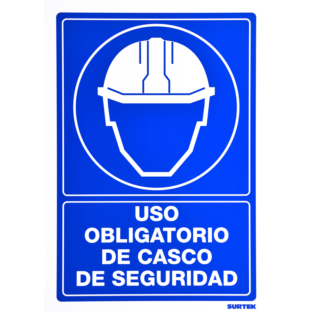 Señal "Uso obligatorio de casco de seguridad"