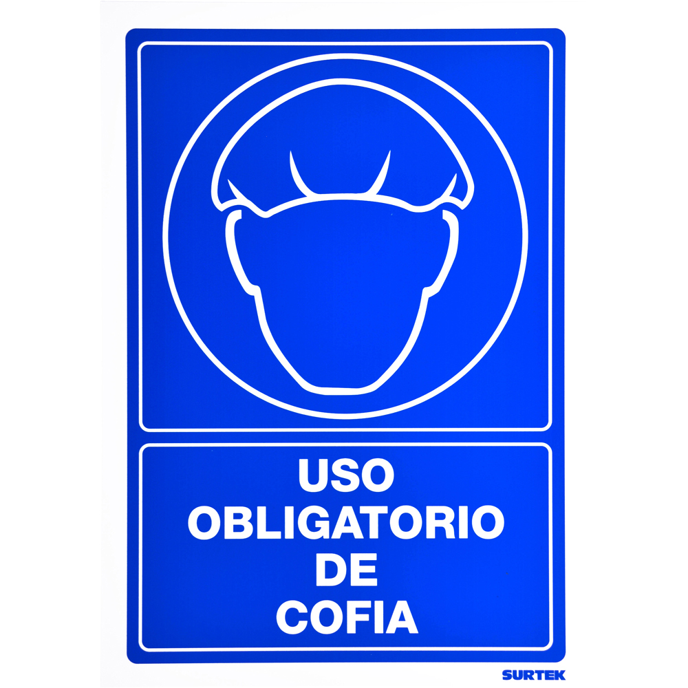 Señal "Uso obligatorio de cofia"