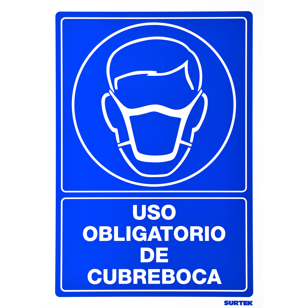 Señal "Uso obligatorio de cubre bocas"