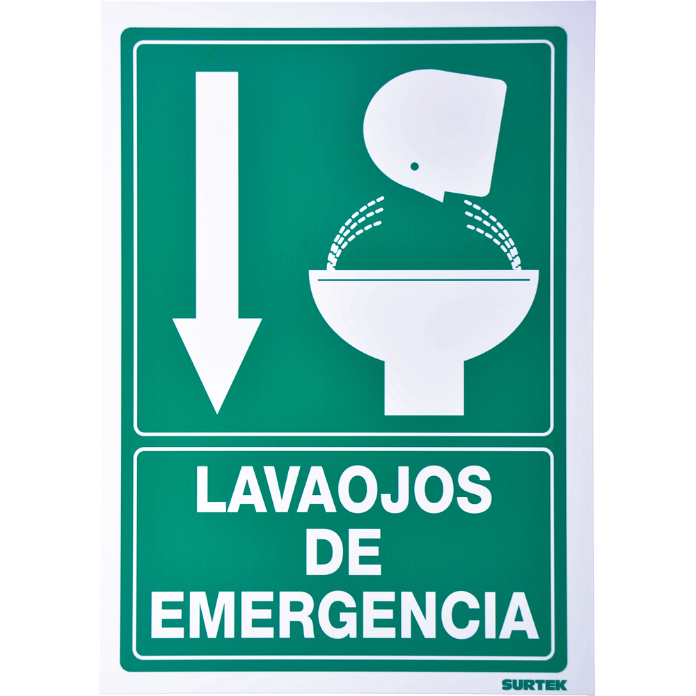 Señal "Lava ojos de emergencia"