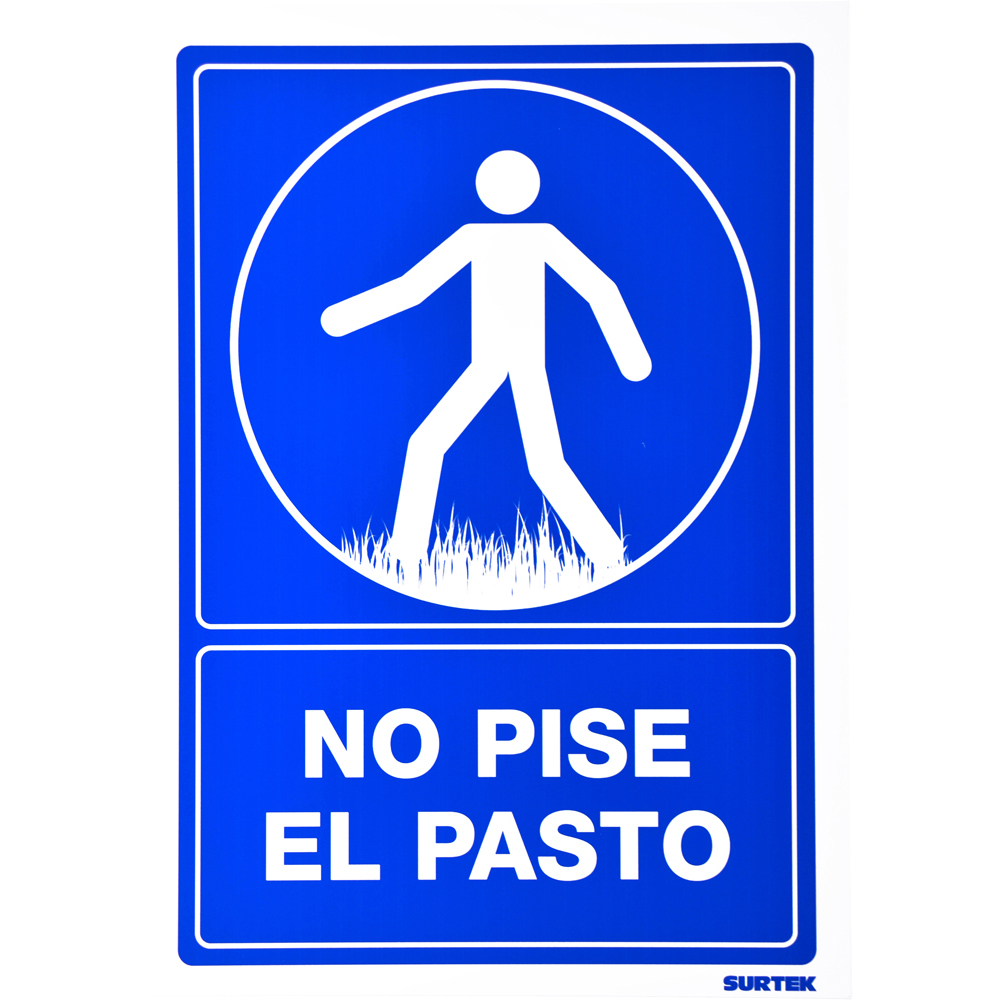 Señal "No pise el pasto"