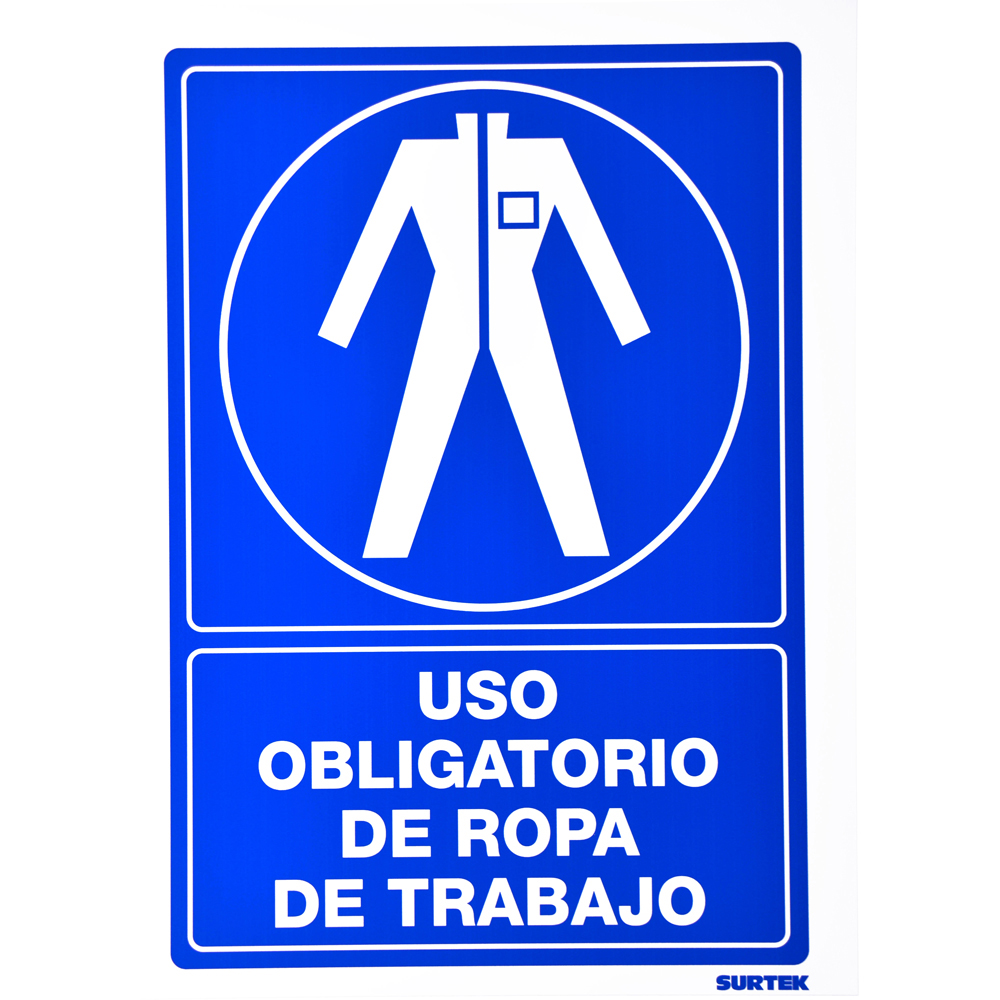 Señal "Uso obligatorio de ropa de trabajo"