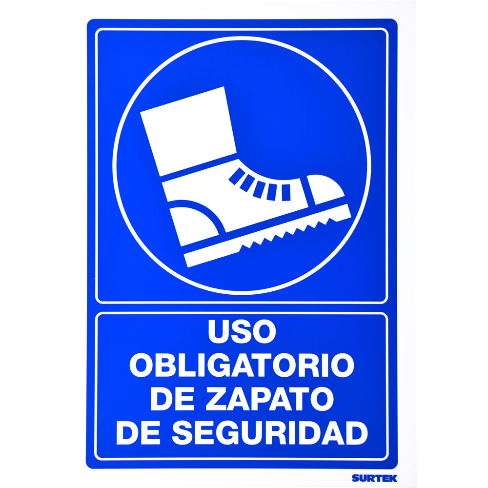 Señal "Uso obligatorio de zapato de seguridad"