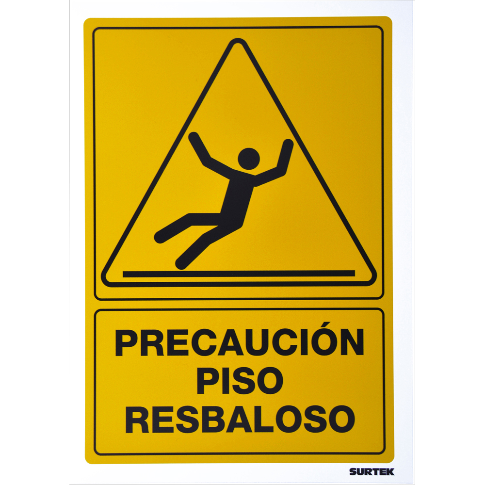 Señal "Precaución piso resbaloso"