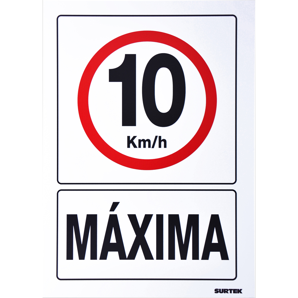 Señal "10 km/h máxima"