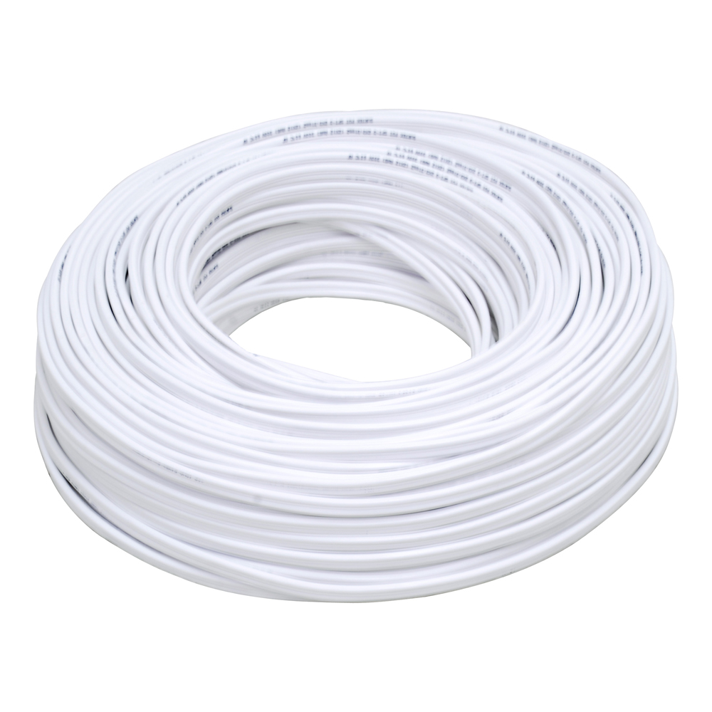 Cable eléctrico POT CCA 2 x 18, 100 m color blanco