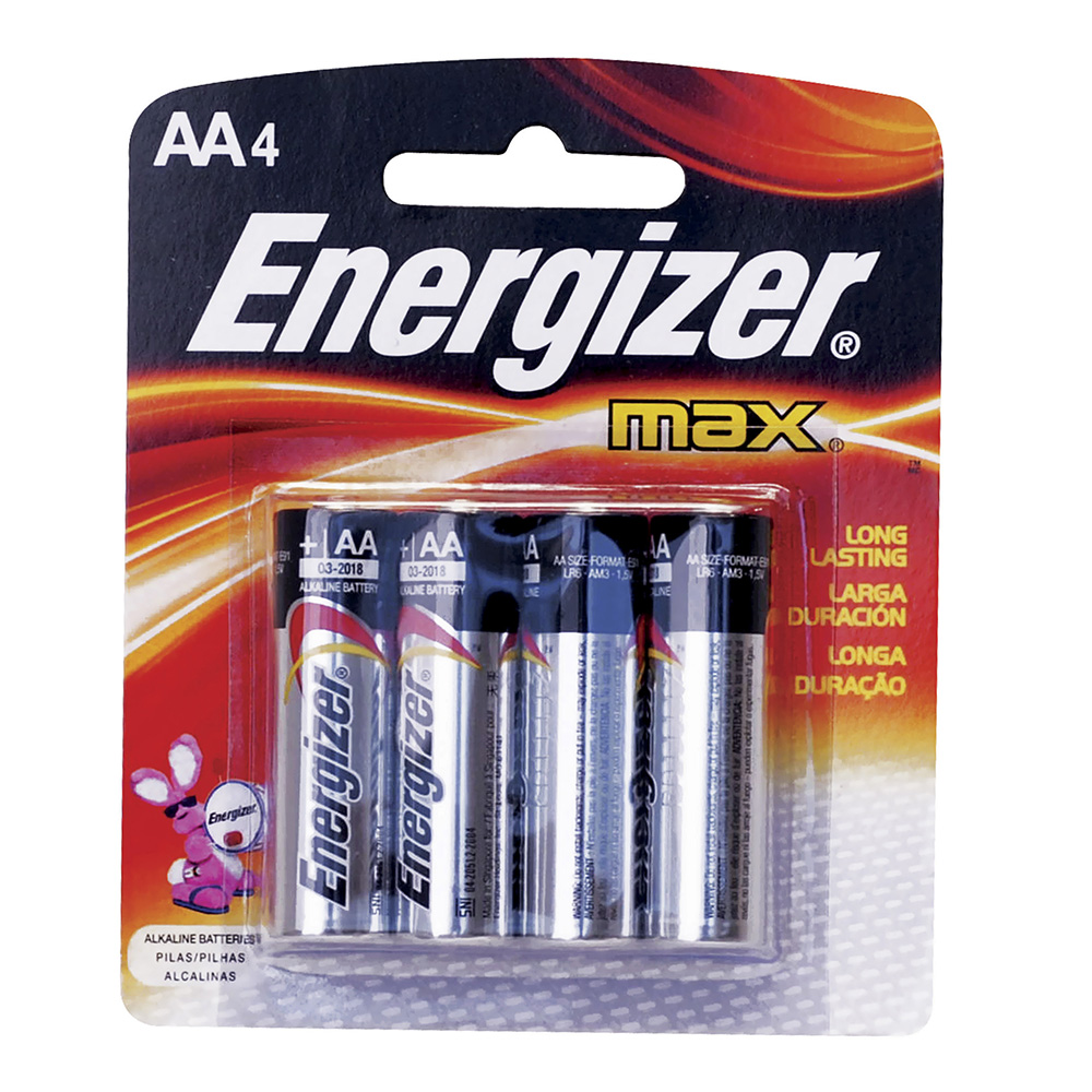 Pila alcalina Energizer® "AA",  4 piezas