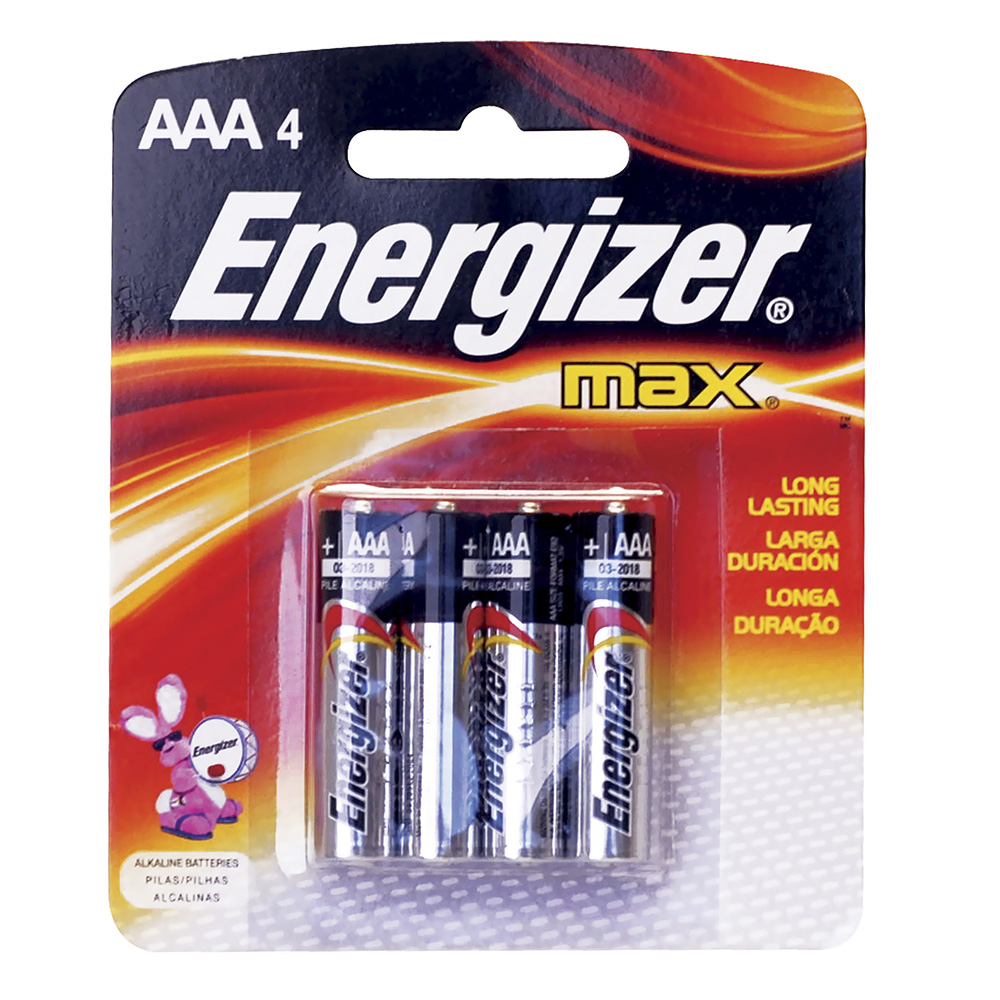 Pila alcalina Energizer® "AAA", 4 piezas