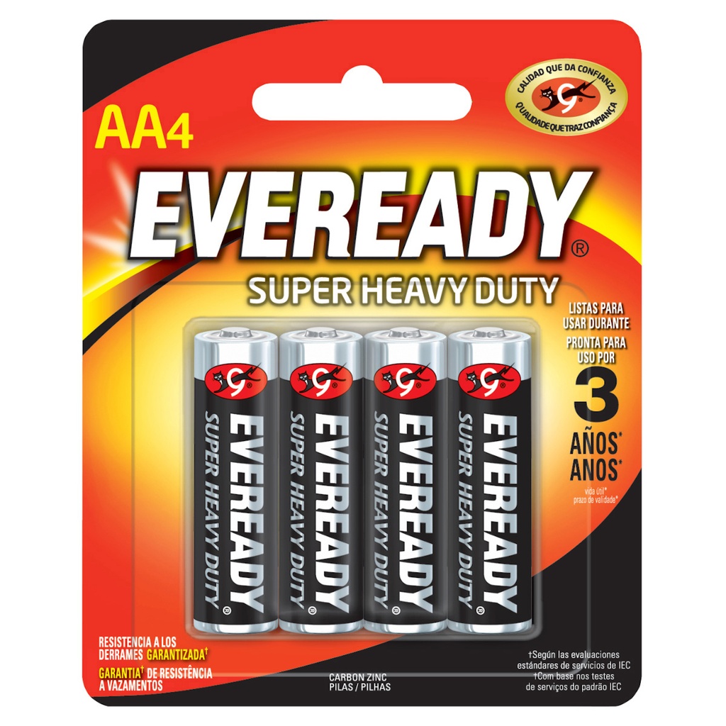 Pila alcalina Eveready® "AA",  4 piezas