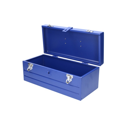 Caja portaherramientas metálica azul con charola 16" x 7" x 6"