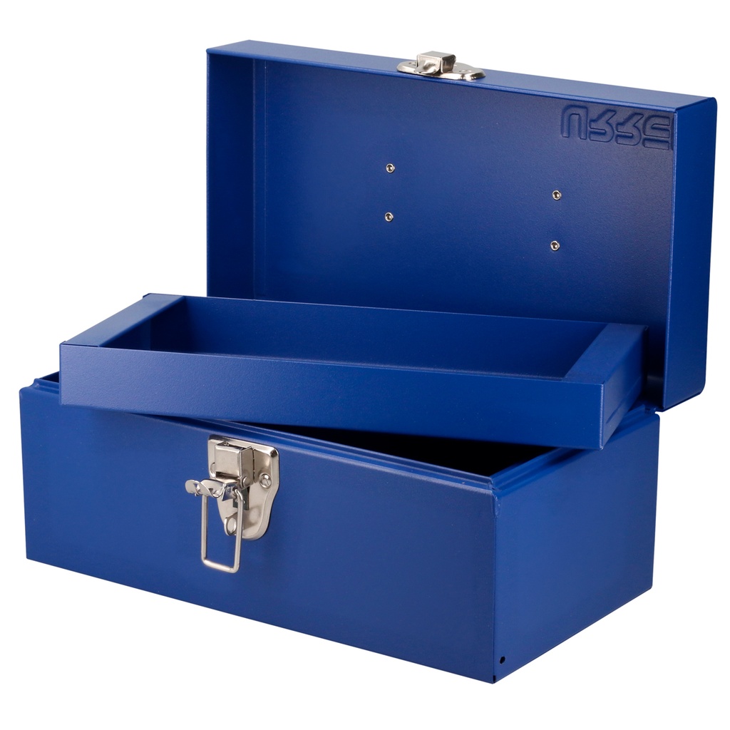 Caja portaherramientas metálica azul 11" x 6" x 5"