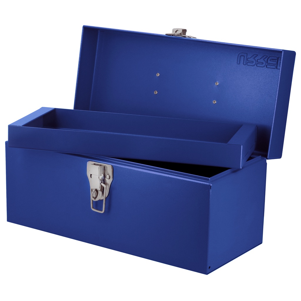 Caja portaherramientas metálica azul 14" x 6" x 6"