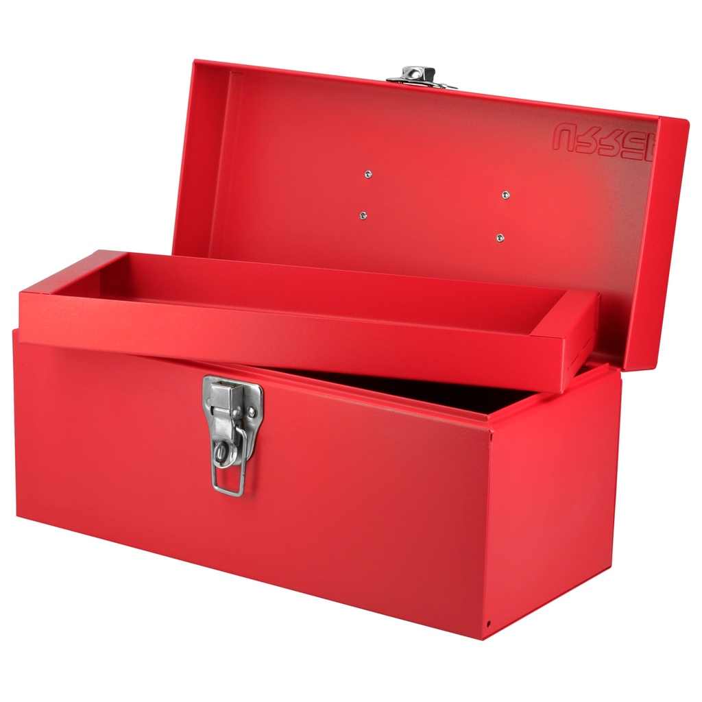 Caja portaherramientas metálica roja 14" x 6" x 6"