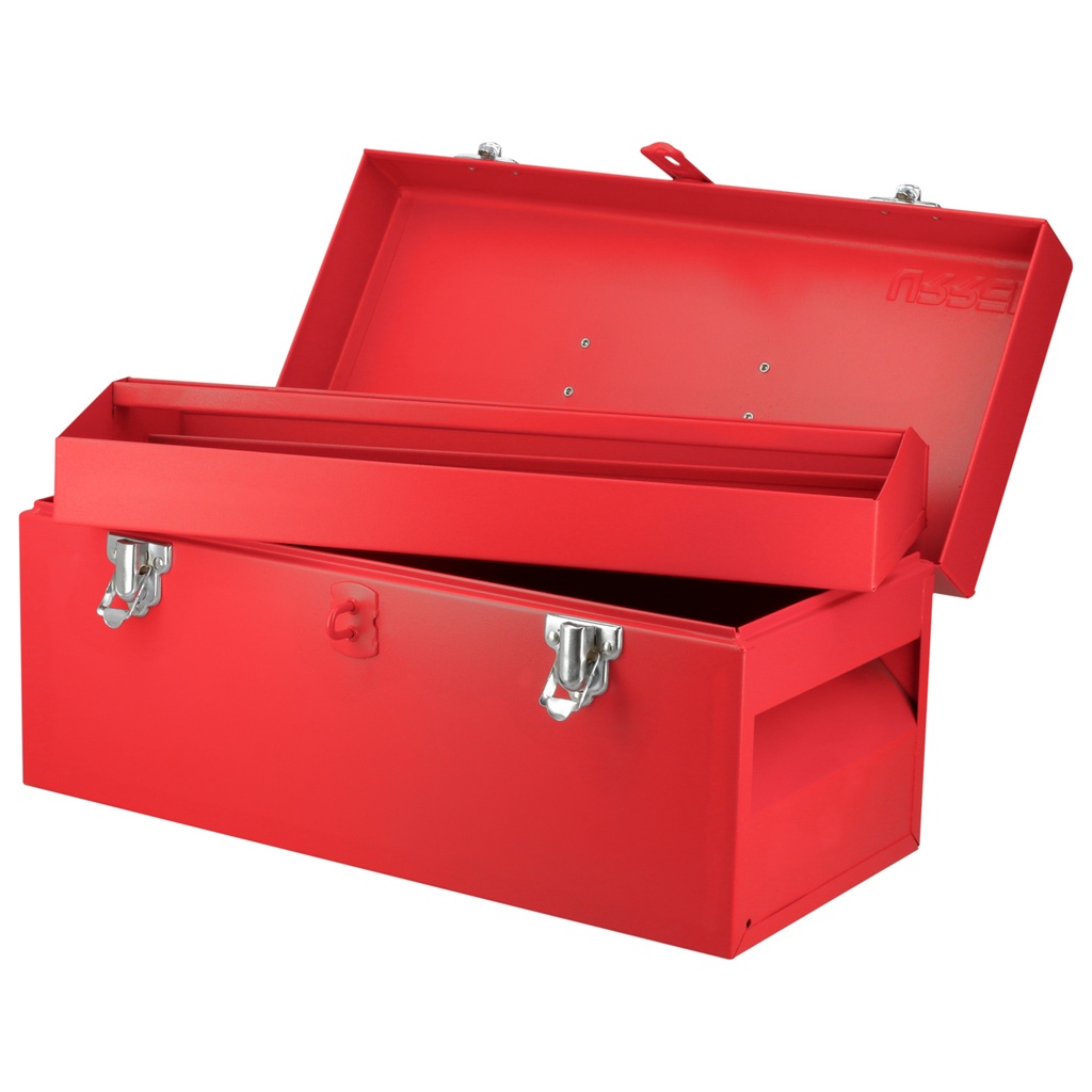 Caja portaherramientas metálica roja 16" x 7" x 7"