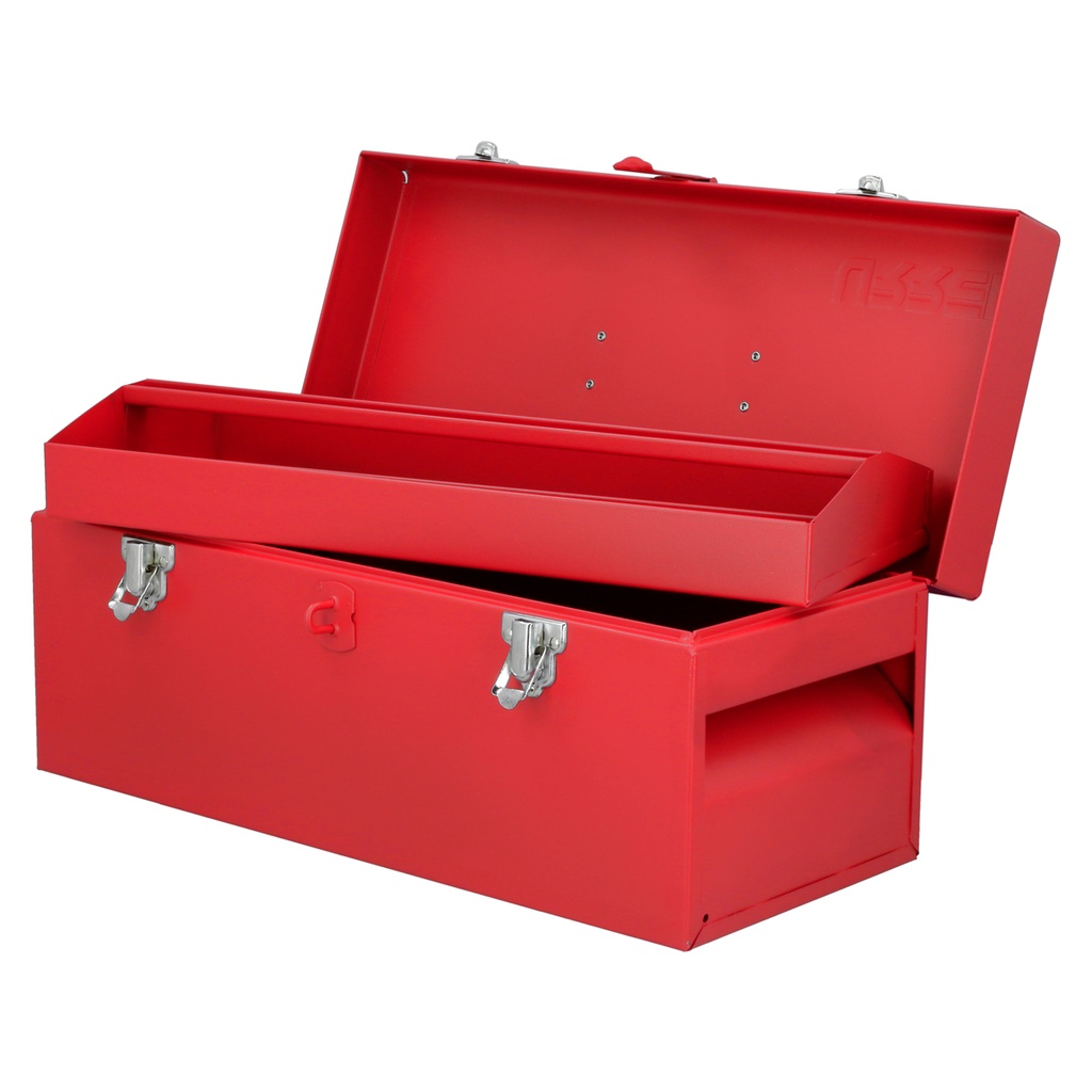 Caja portaherramientas metálica roja 17" x 7" x 7"