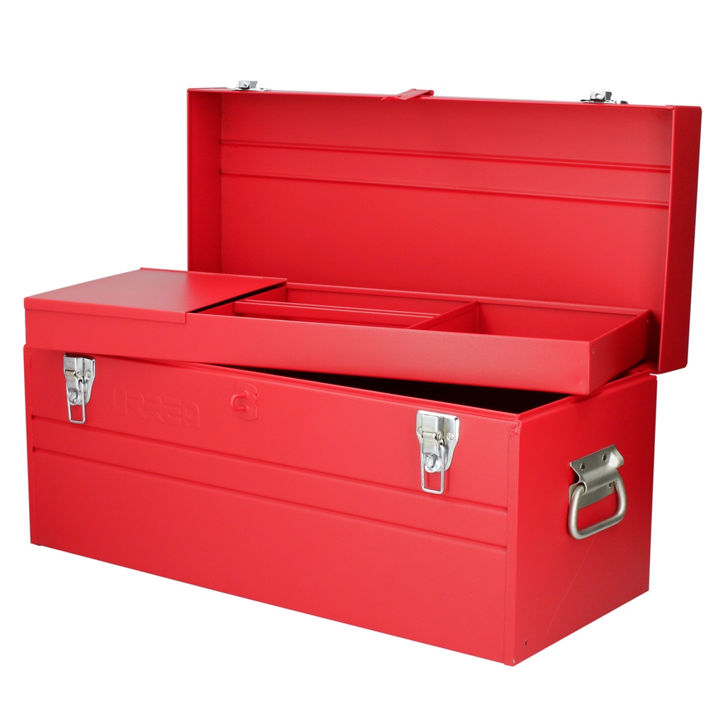 Caja portaherramientas metálica roja 23" x 10" x 11"