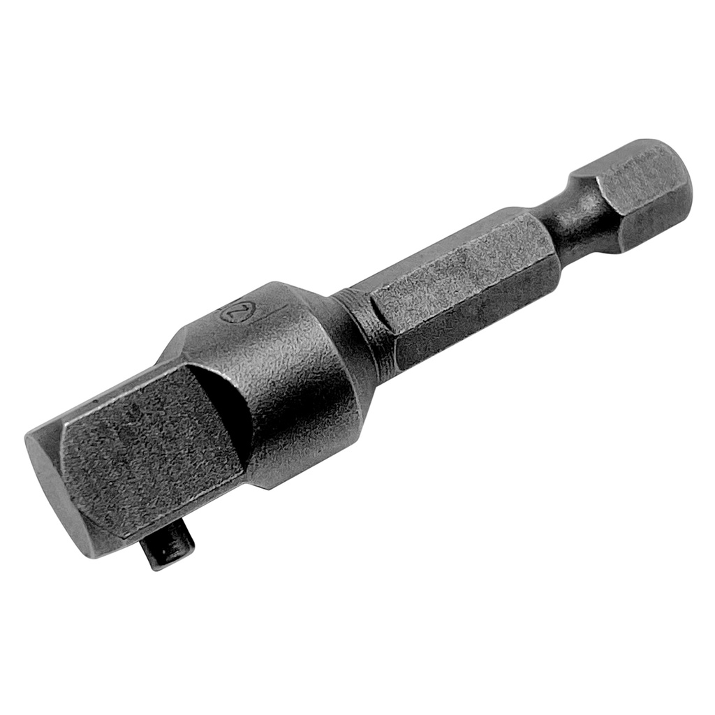 Adaptador con perno para dados cuadro hembra de 3/8", hexágono de 1/4" x 2"