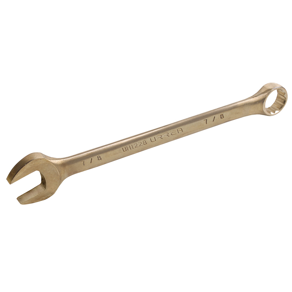 Llave combinada de bronce-aluminio antichispa en pulgadas, 12 puntas, 7/8"