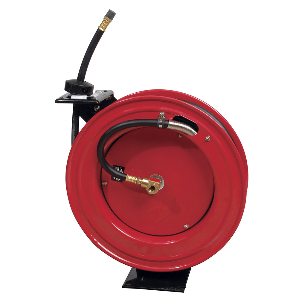 Carrete para manguera de 3/8", largo de 15.2 m, capacidad de 2250 psi