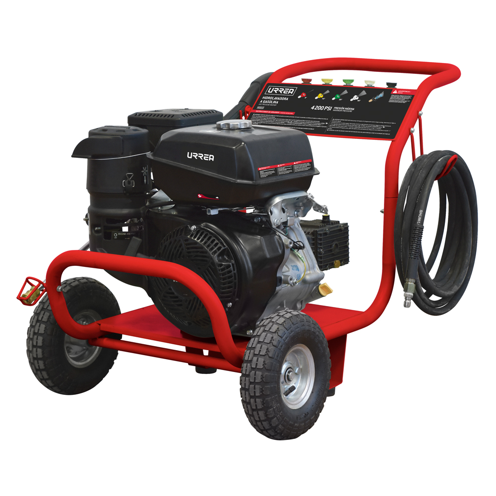 Hidrolavadora a gasolina 14 HP 4200 PSI, 12.1 Lt por minuto flujo máximo