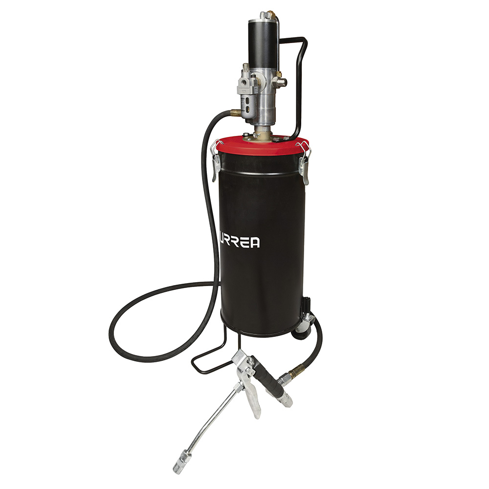 Inyector de grasa con cubeta neumática de 15 kg, 7,500 psi