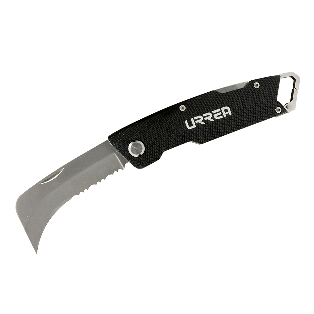 Cuchillo de acero inoxidable con mango acero de 8", para linóleo