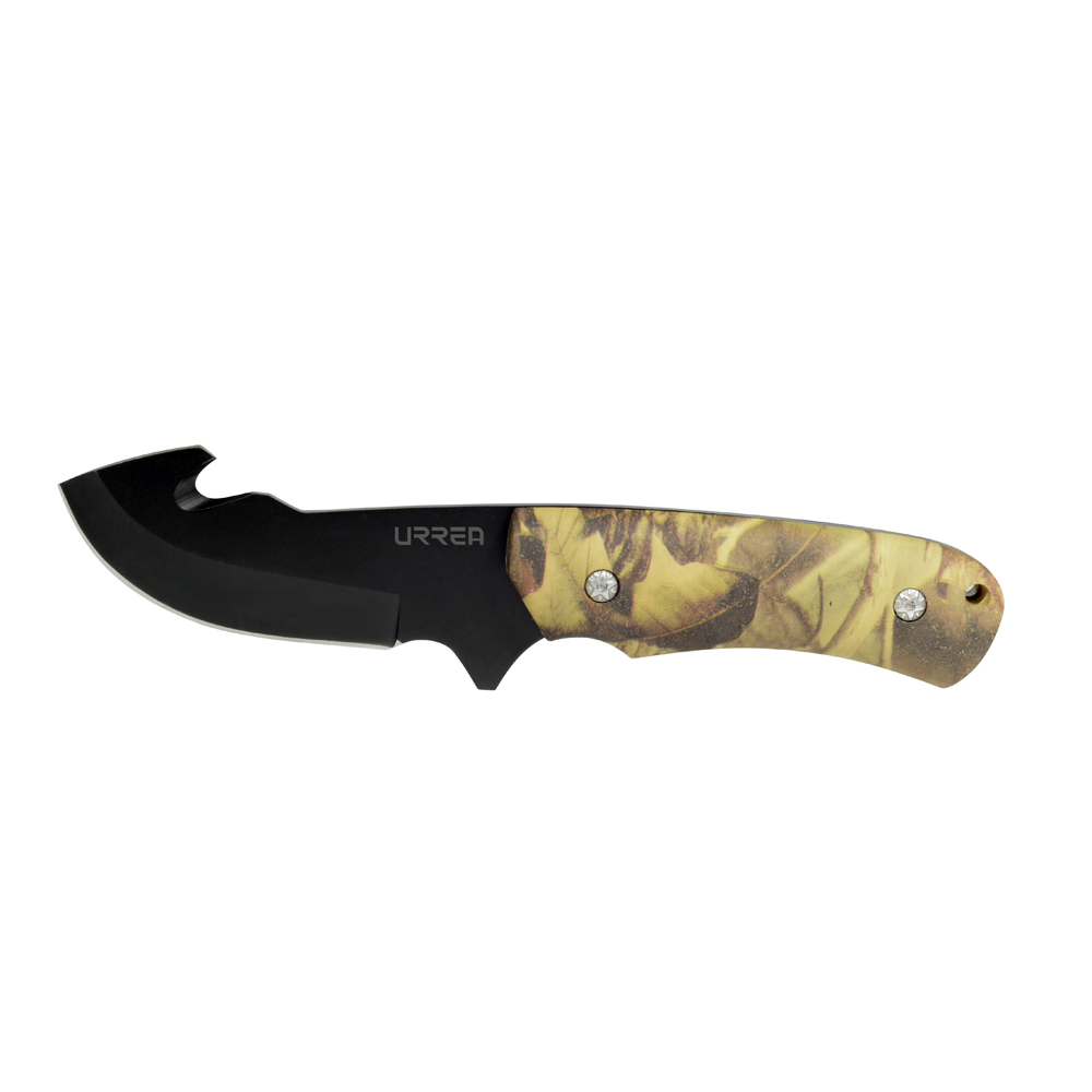 Cuchillo de acero inoxidable con mango de plástico de 8-5/16", para campamento