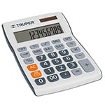 Calculadora 19 cm de escritorio, Truper CALC-19E