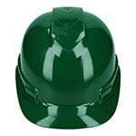 Casco de seguridad ventilado, ajuste de matraca, verde CAS-VI