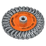 Carda circular 6' alambre trenzado, eje 5/8'-11, Truper CATR-6E