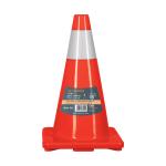 Cono de precaución de 45 cm de PVC con reflejante, Truper CONO-45R