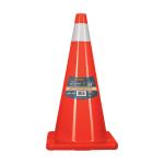 Cono de precaución de 70 cm de PVC con reflejante, Truper CONO-70R