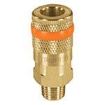 Cople de latón, cuerda 1/4 NPT, macho, Truper COPLE-MA-1/4