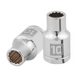 Dado de 10 mm, 12 puntas, cuadro 1/2', Truper D-1210-EM