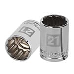 Dado de 21 mm, 12 puntas, cuadro 1/2', Truper D-1221-EM