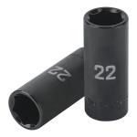 Dado largo impacto de 22 mm, 6 puntas, cuadro 1/2', Truper D-7322-ML