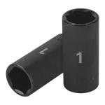 Dado largo impacto de 1', 6 puntas, cuadro 1/2', Truper D-7332-HL