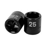 Dado de impacto de 25 mm, 6 puntas, cuadro 1/2', Truper D-7425-M