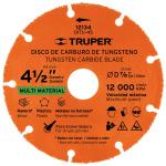 Disco 4-1/2' multimaterial de carburo de tungsteno, Truper DITU-45