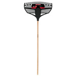 TruTough 23 teeth plastic leaf rake w/wood hdl EP-23X