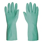 Guantes de nitrilo verde, multiusos, chicos, Truper GU-821