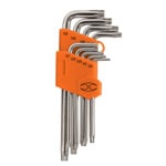 Juego de 9 llaves torx largas con organizador abatible TORX-9L